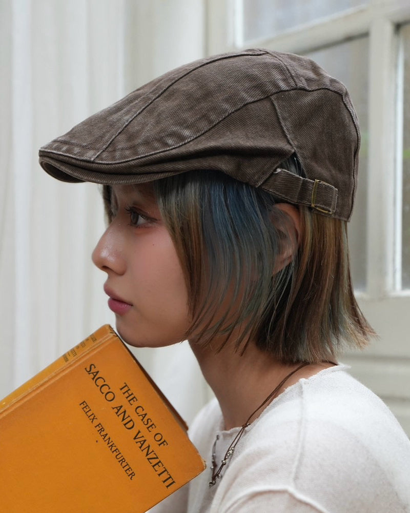 受注制【OaKS】washed denim hunting cap (3color)