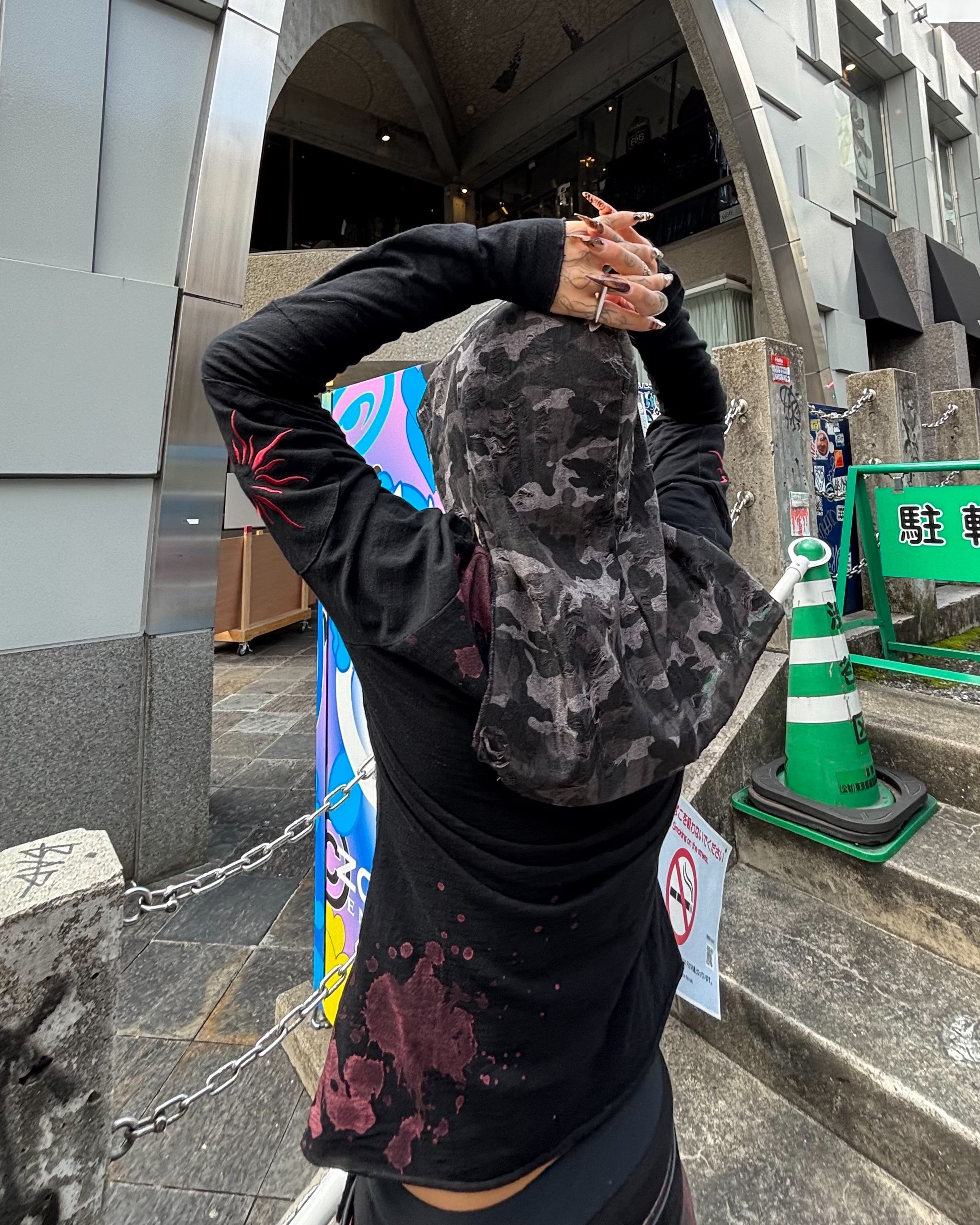 国際配送【Never mind the XU】damage camouflage balaclava