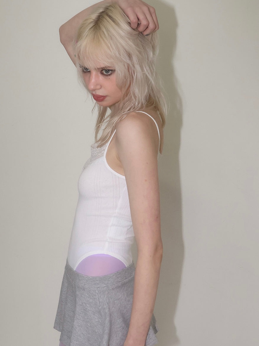 【CRANK】LACE SLEEVELESS BODYSUIT