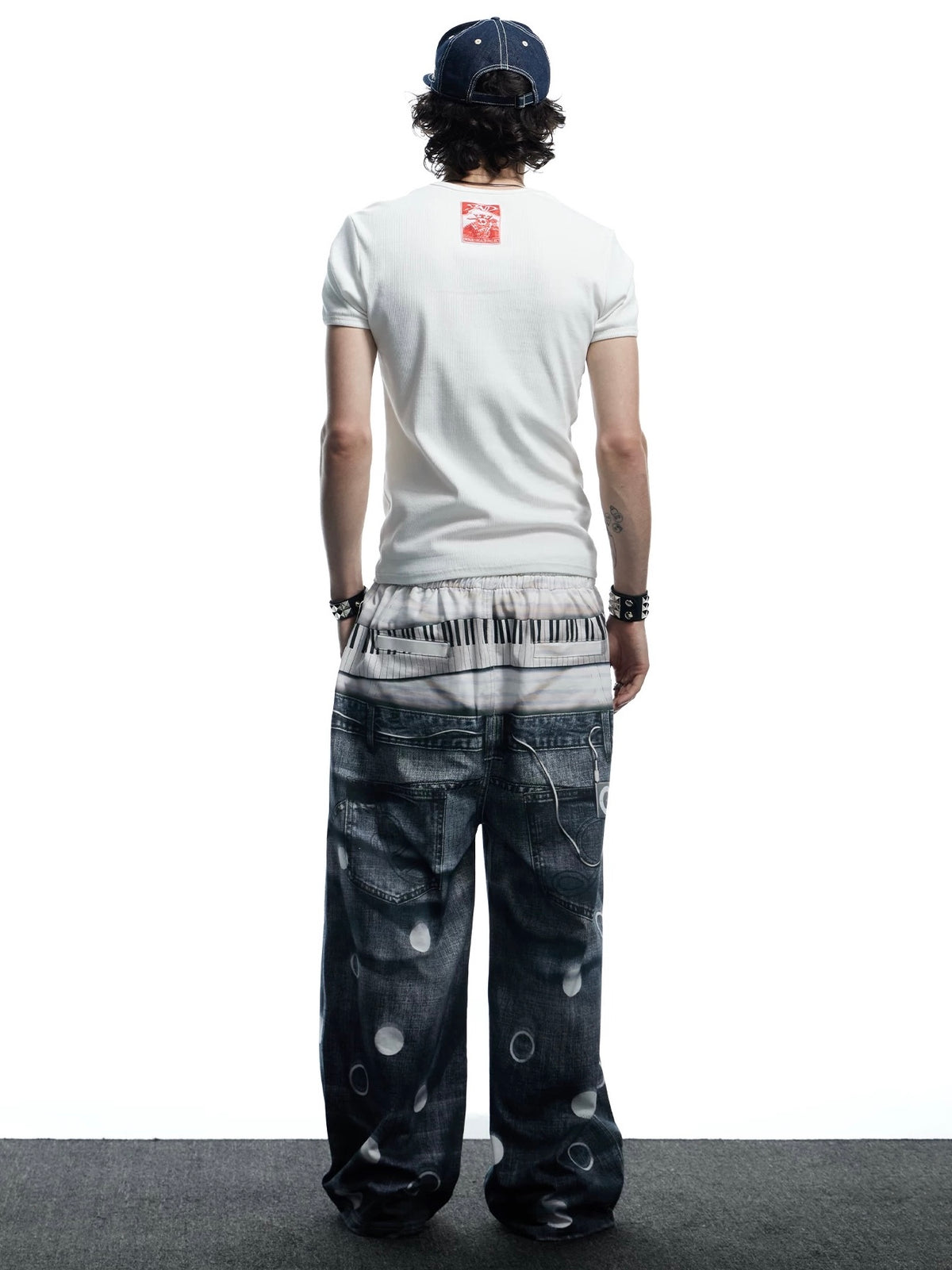 【DND4DES】All-Over Print Tie Polka Dot Sweatpants