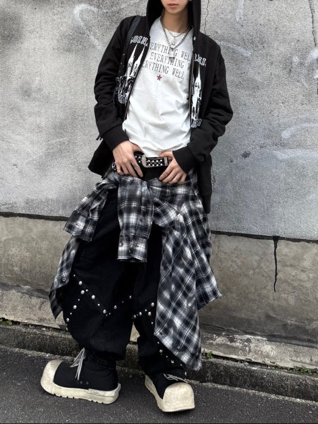 国際配送【Never mind the XU】stencil logo long sleeve tee
