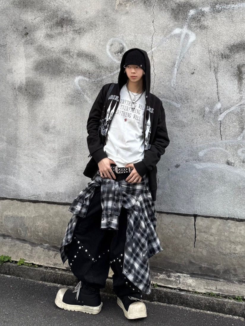 国際配送【Never mind the XU】stencil logo long sleeve tee