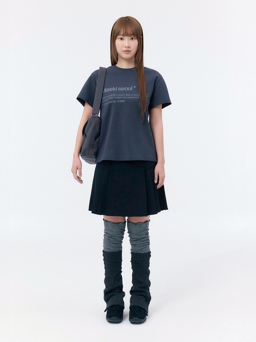 【Miseki seoul】 Striped layered button leg warmer
