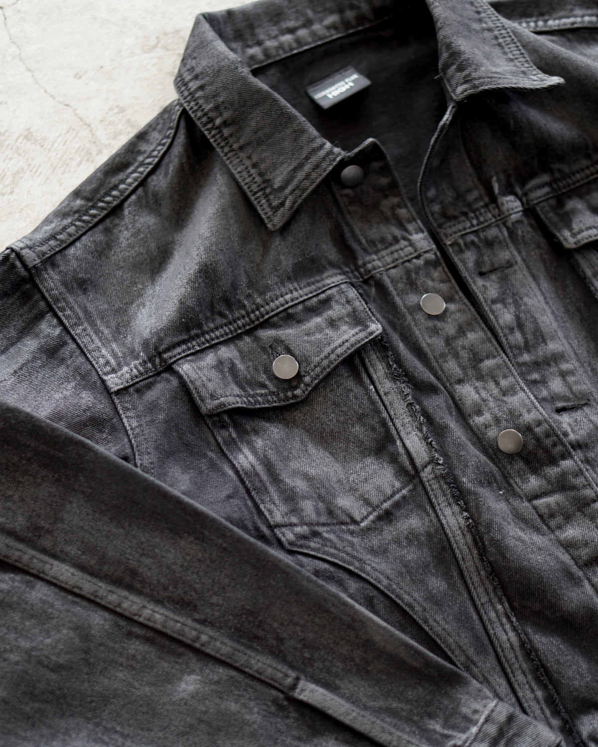 【CHIKASHITSU PLUS HIGH】Washed coating denim jacket
