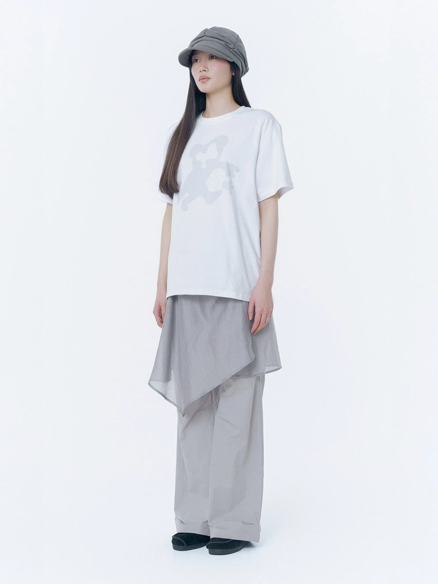【Miseki seoul】Button layered wrap skirt