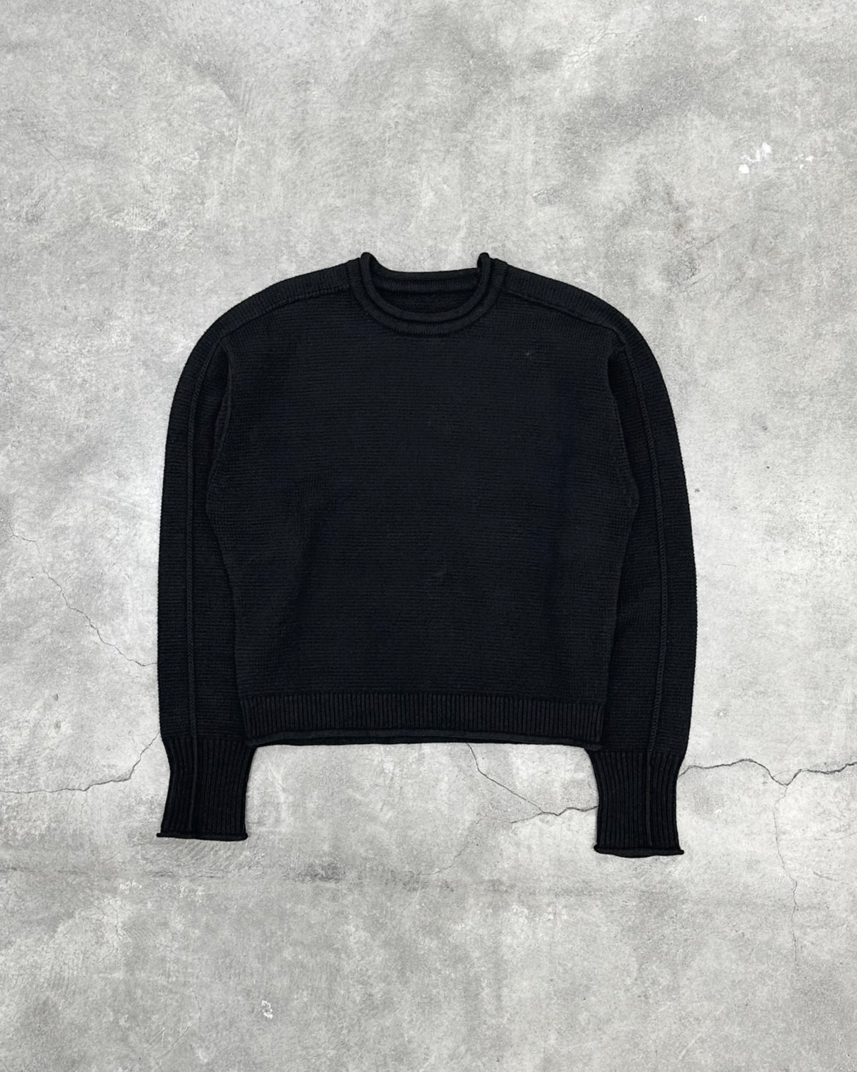 【CHIKASHITSU PLUS HIGH】Contour roll knit sweater (2color)