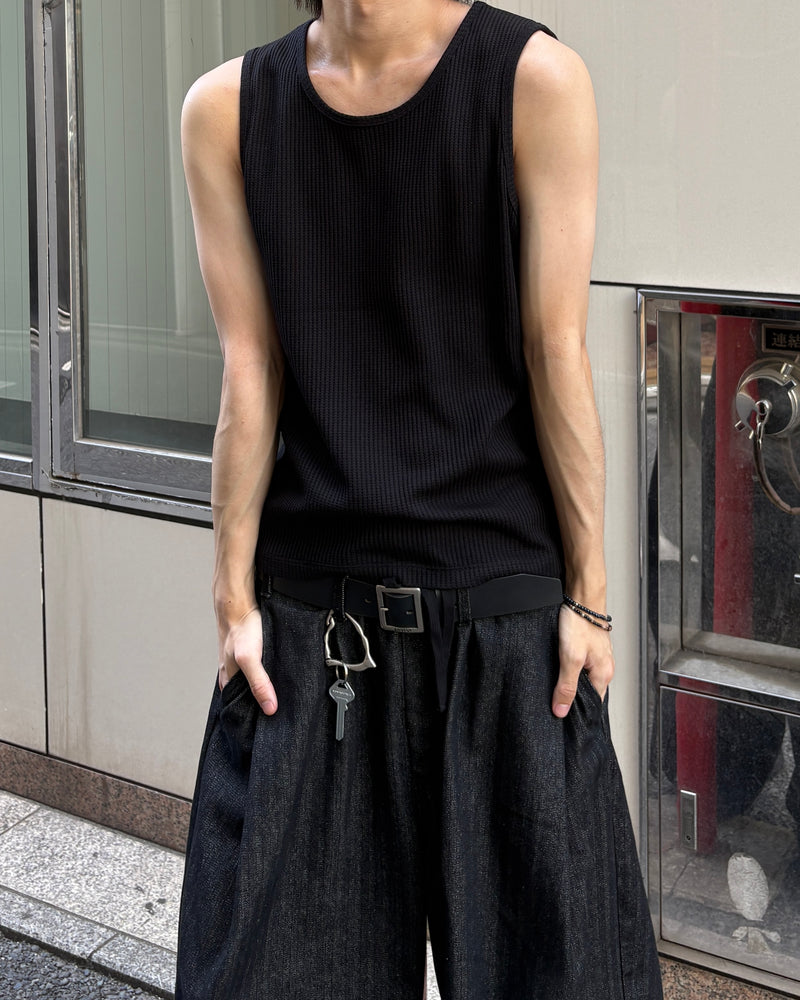 受注制【youll】Waffle tank top (3color)