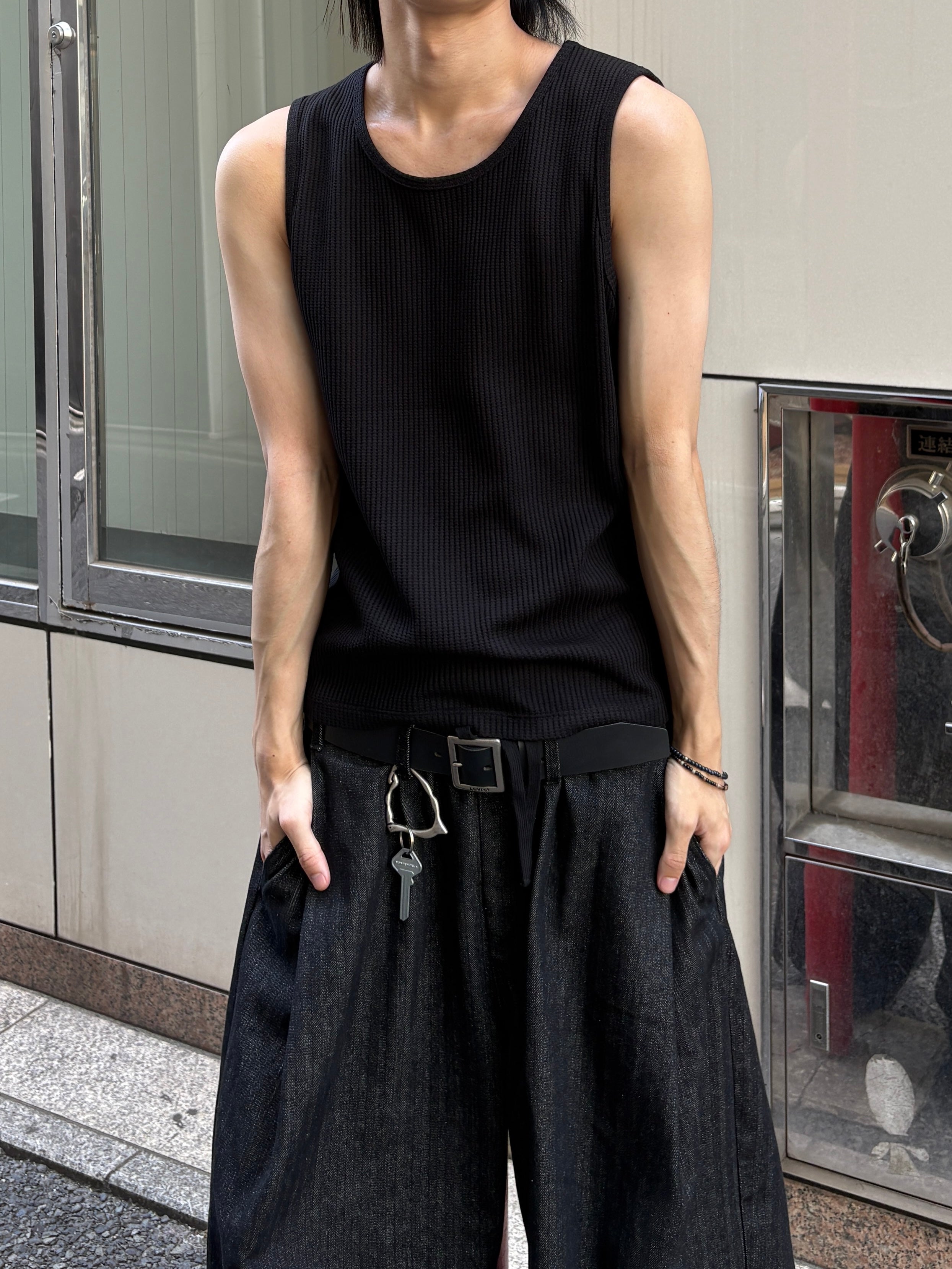 受注制【youll】Waffle tank top (3color)