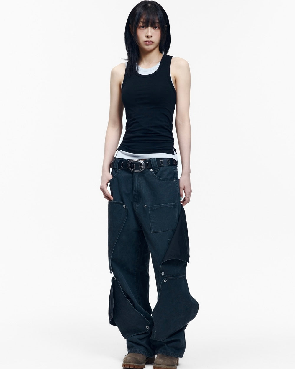【AAKAM】2-Piece Layered Sleeveless