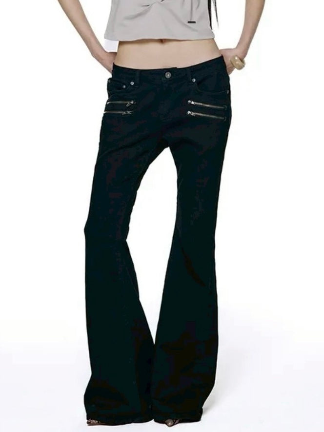 【ROCK CAKE】Raven Zipper Bootcut Jeans