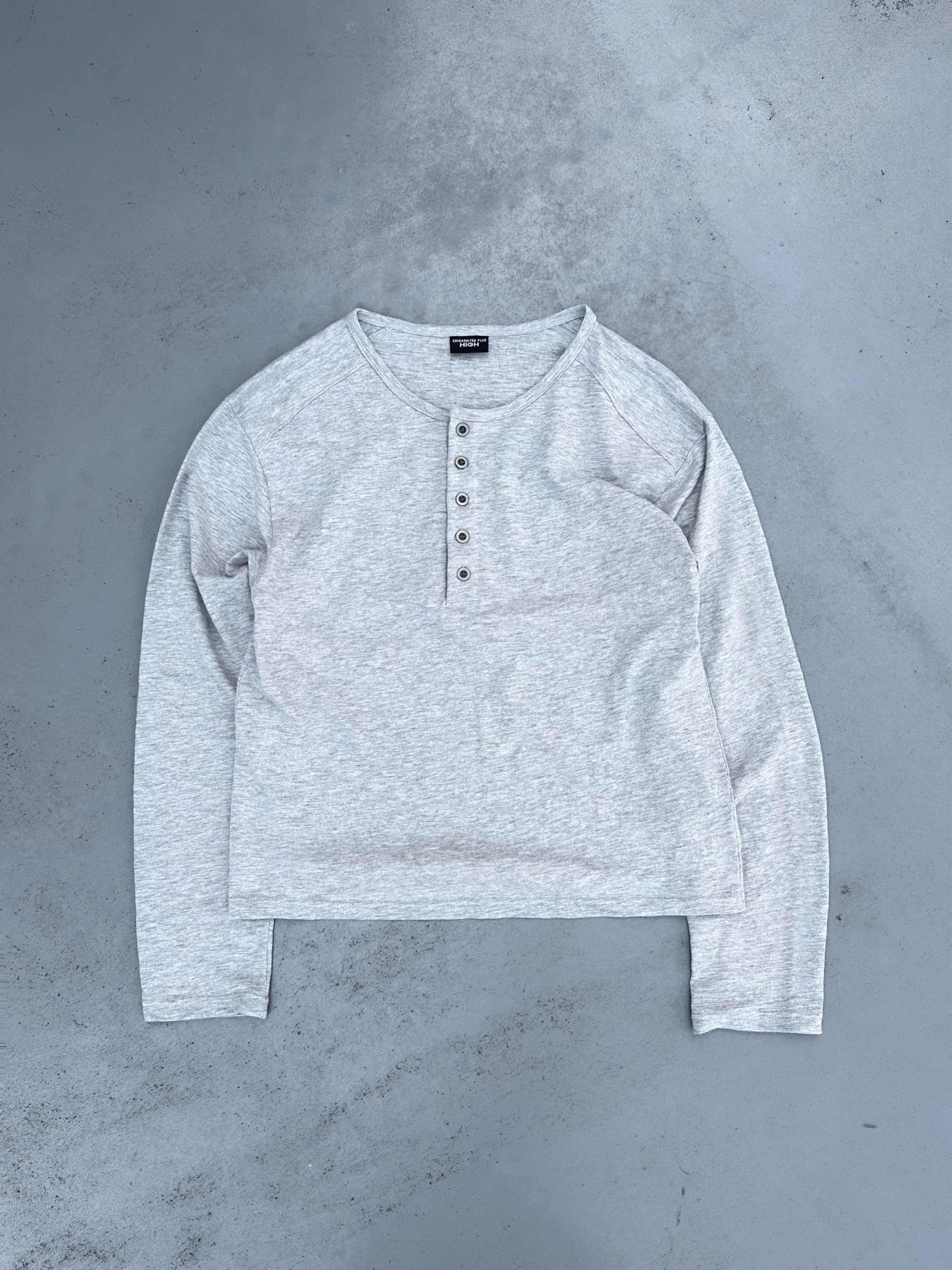 【CHIKASHITSU PLUS HIGH】Steel button henley neck tee (3color)