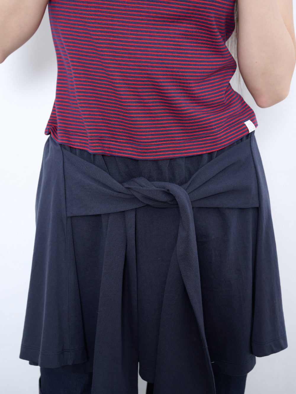 6/8 21:00発売【TUOMIO】STRIPE TIE DRESS