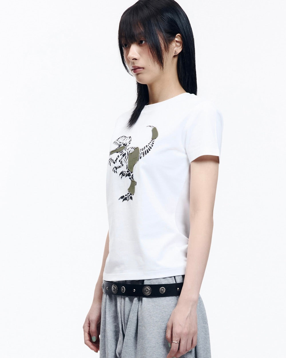 【AAKAM】Dino Patch Half Top