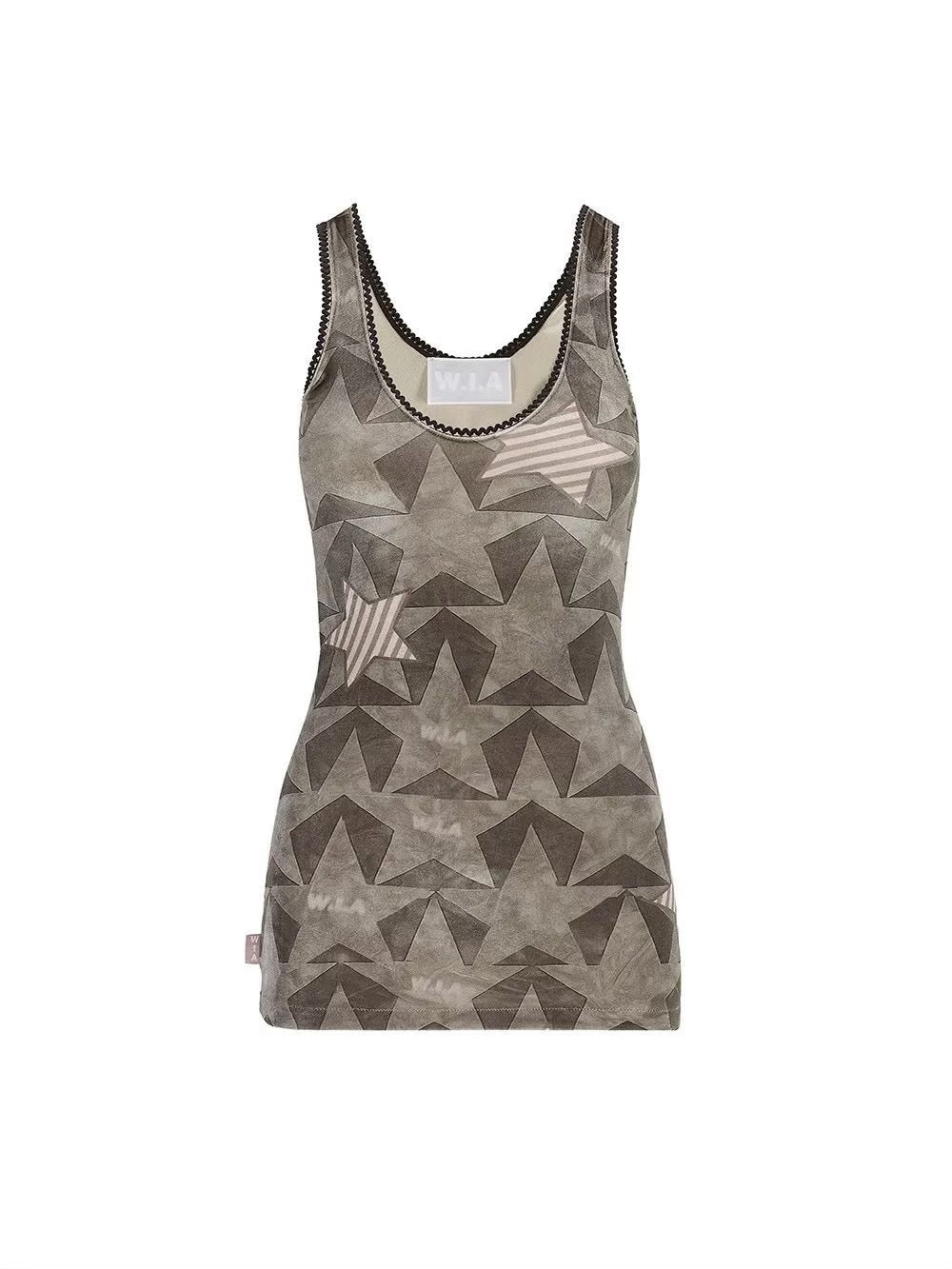 【W.I.A】SMASHED GREY VELVET MINI DRESS