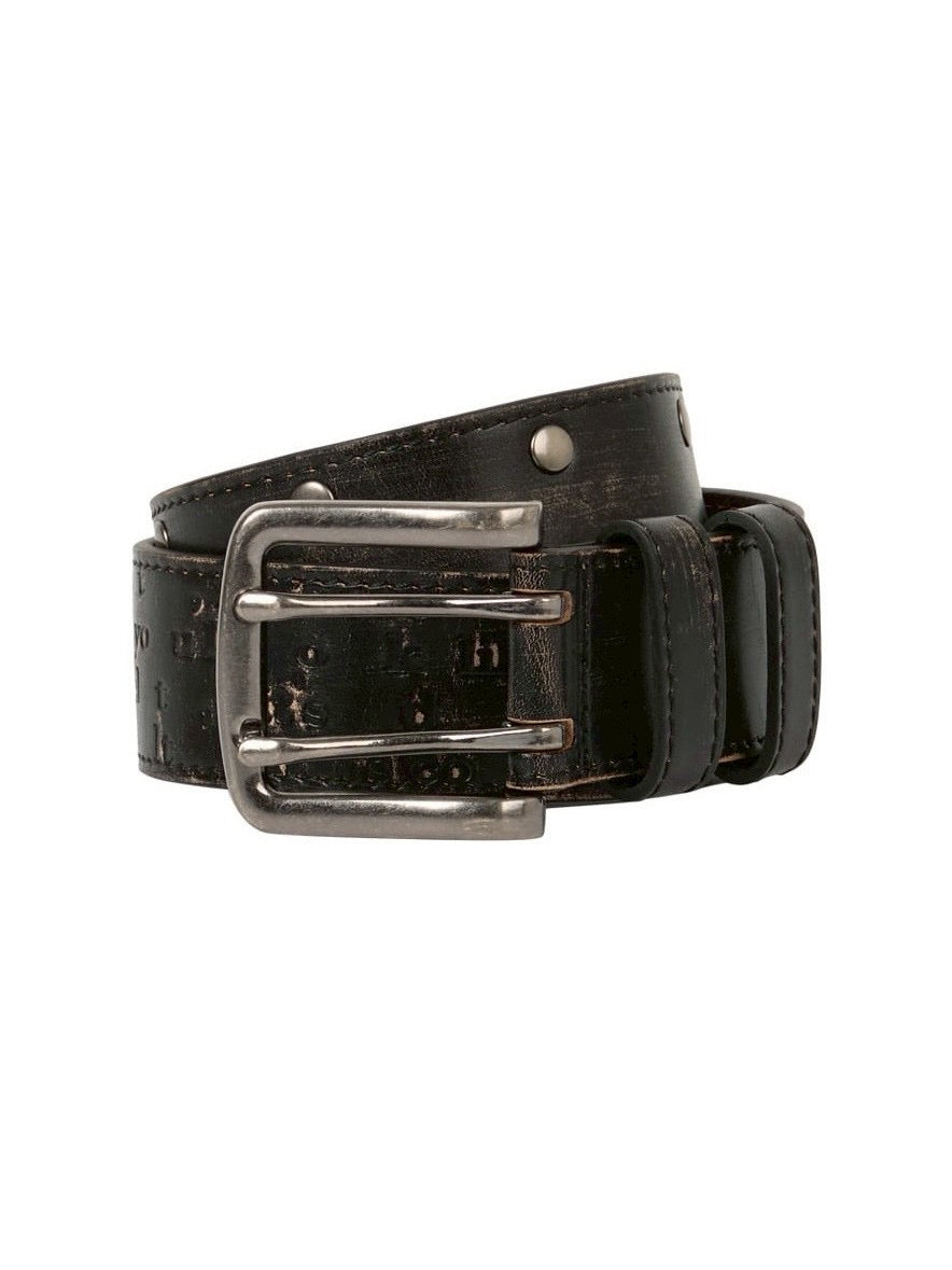 【AAKAM】Typography Leather Belt