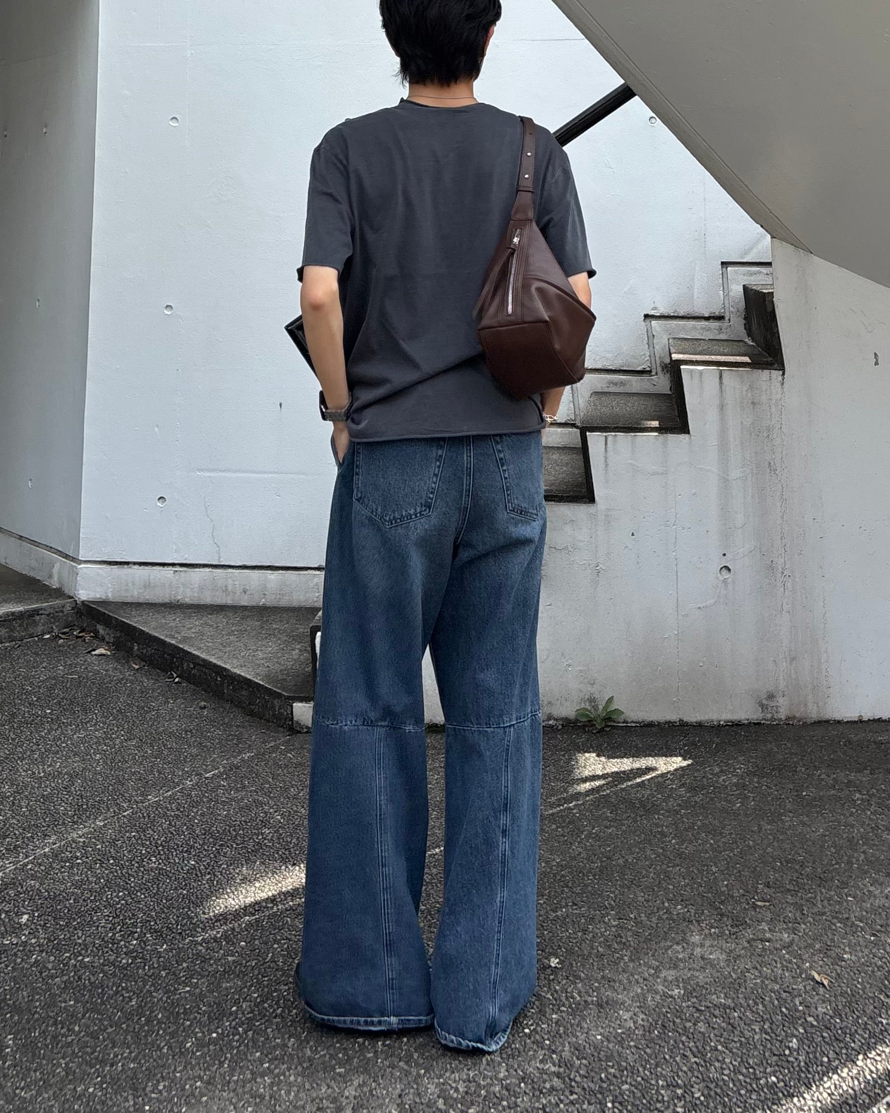 東京店WEB限定受注制【Chikashitsu +】cutting pigment tee (3color)