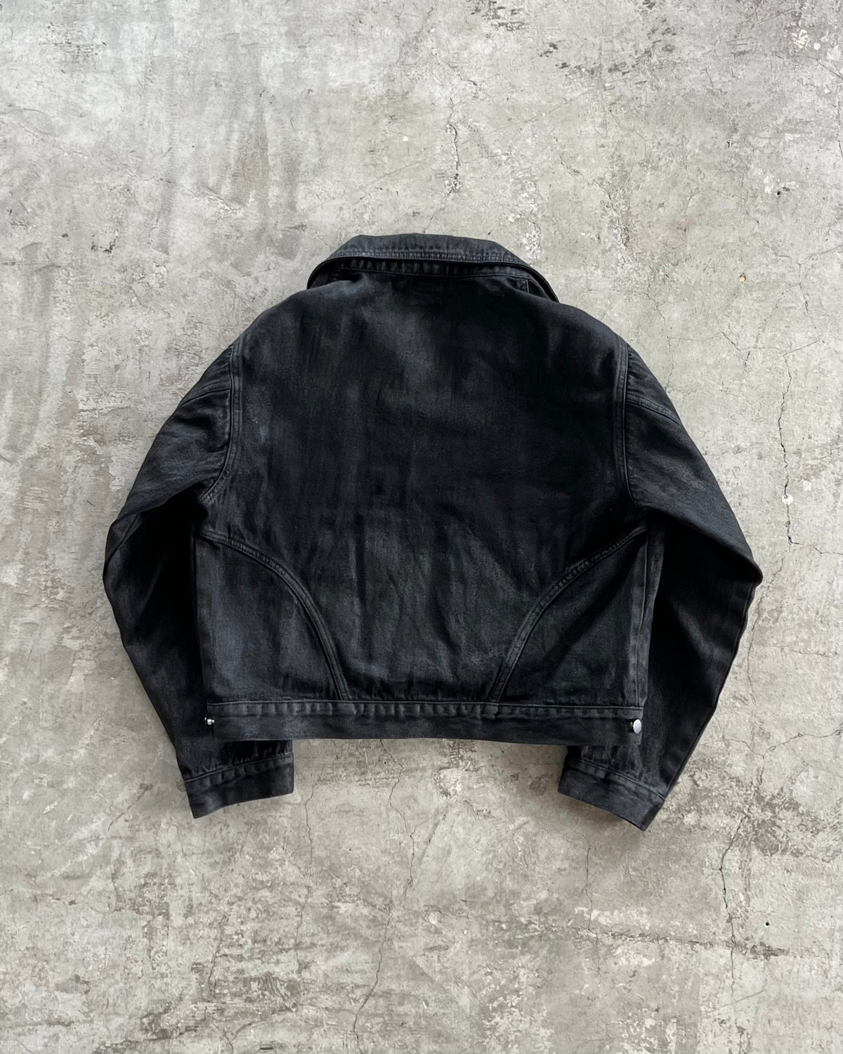 【CHIKASHITSU PLUS HIGH】Washed coating denim jacket