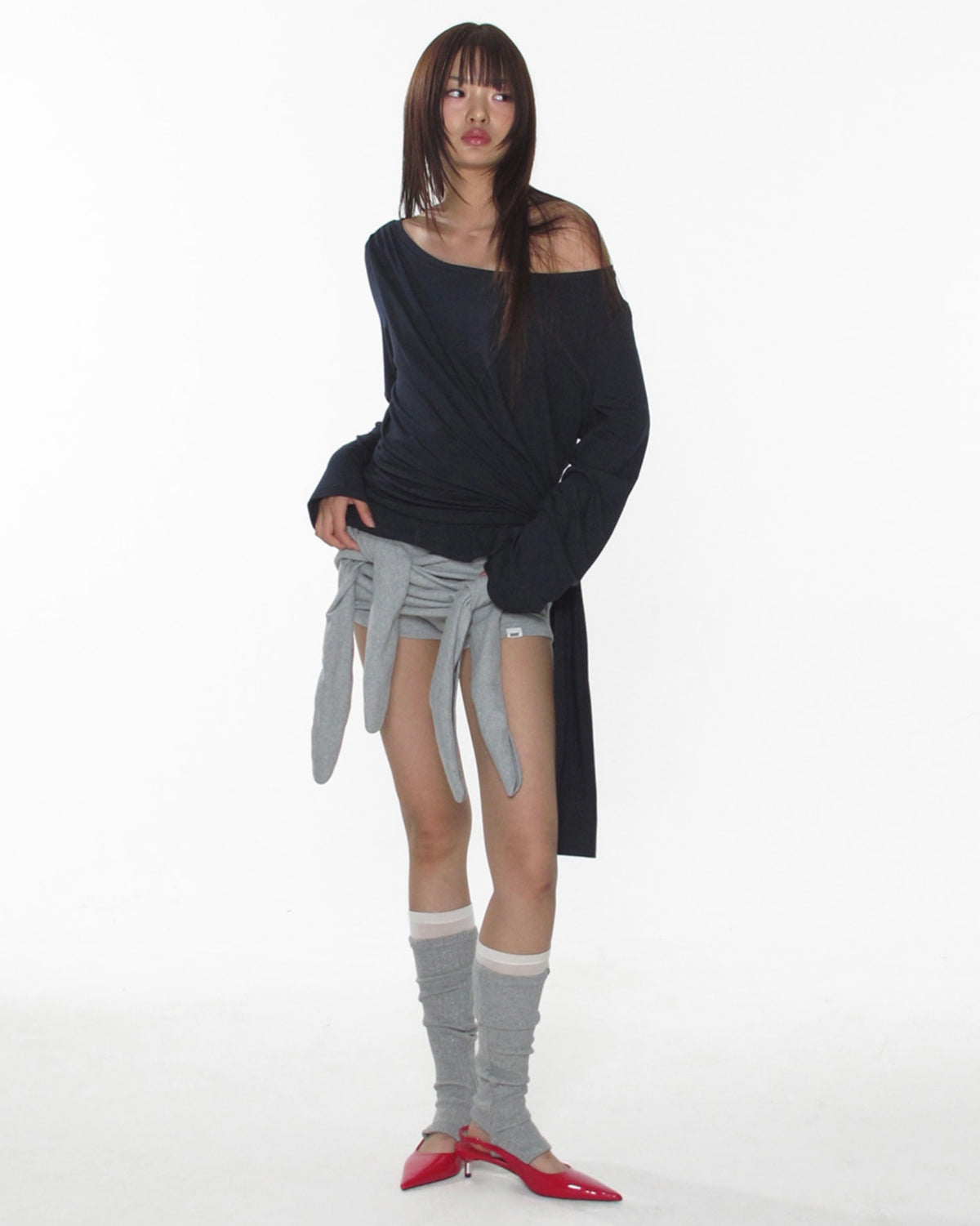 【CRANK】TIED OFF-SHOULDER TOP