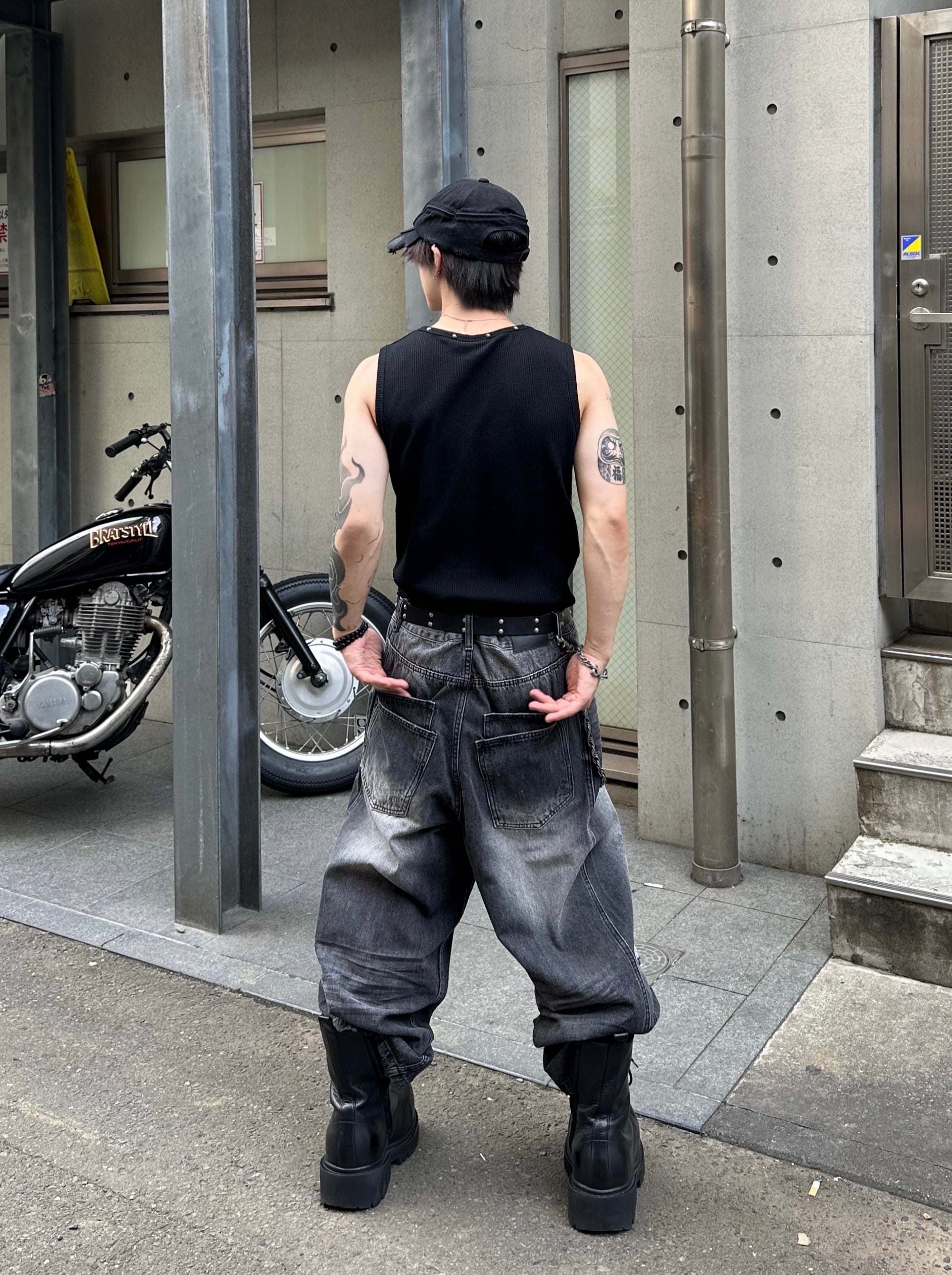 大阪店WEB限定受注制【Chikashitsu +】neck studs tank (3color)