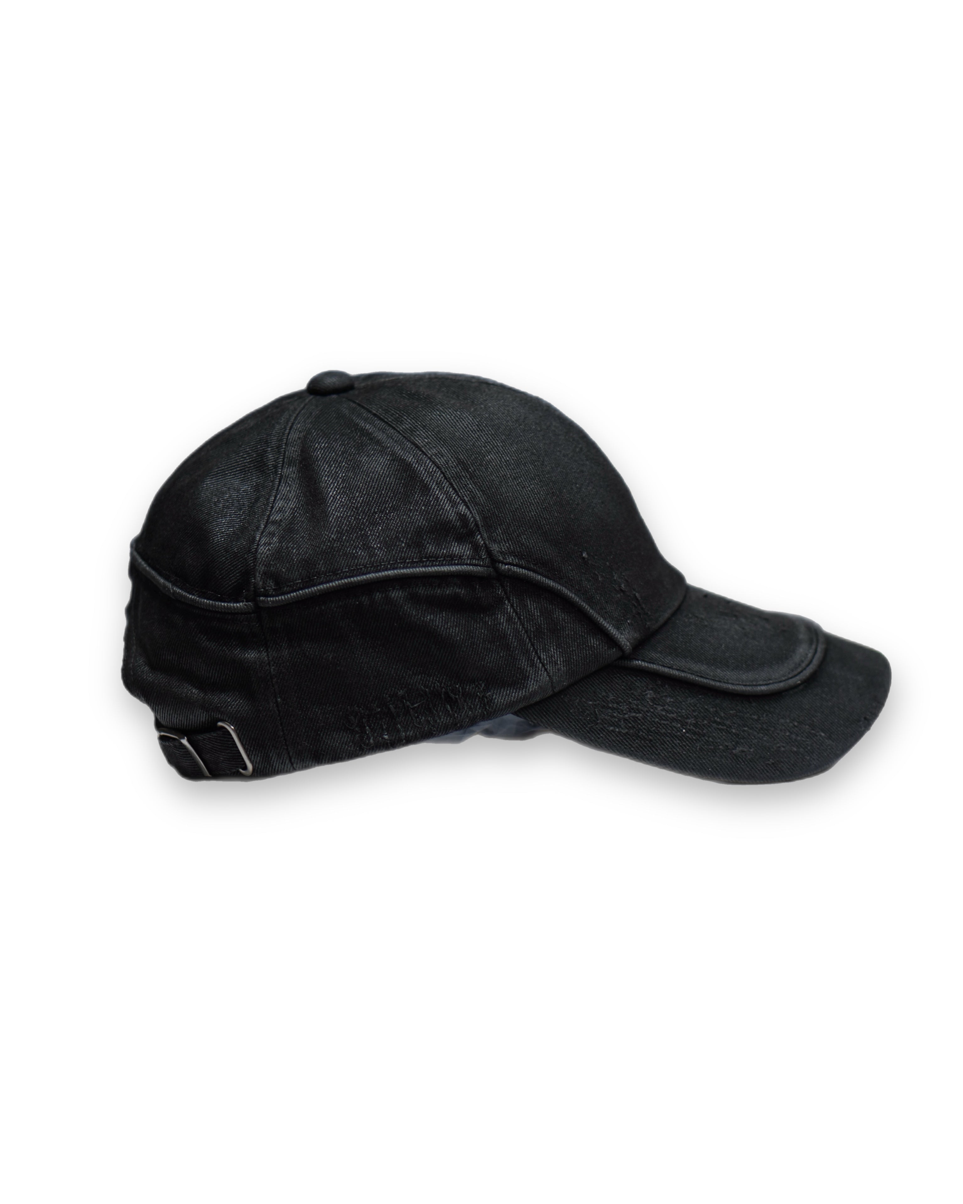 【CHIKASHITSU PLUS HIGH】Arch washed denim cap (coating)