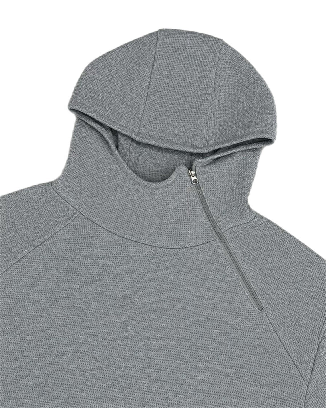 受注制【nmtc+】Diagonal Zip Hood Top (3color)
