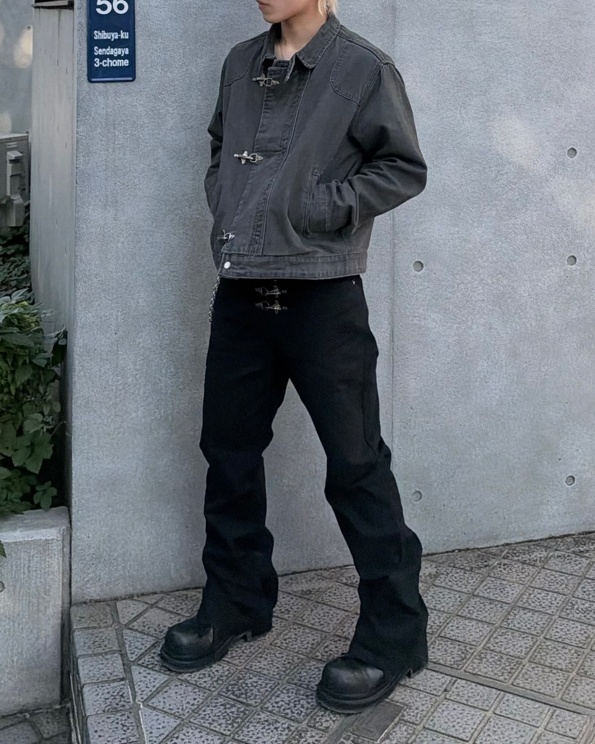 大阪店WEB限定受注制【Chikashitsu +】triple hook dyed  pants (2color)