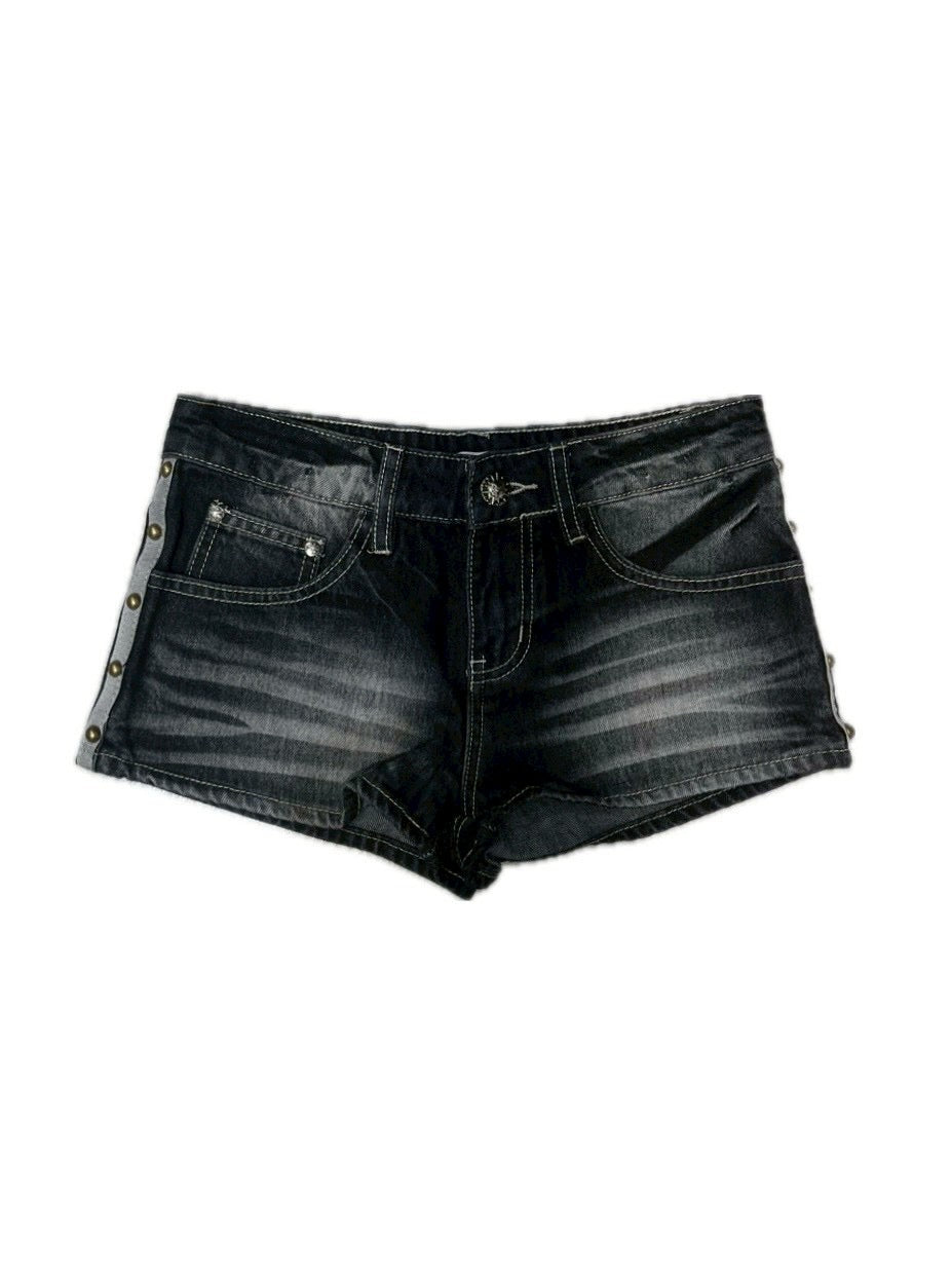 7/11 20:00発売　国際配送【BABY09】angel studs denim shorts (3color)
