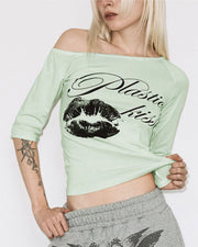 【FANCY CLUB】PLASTIC KISS ONE-SHOULDER TOP