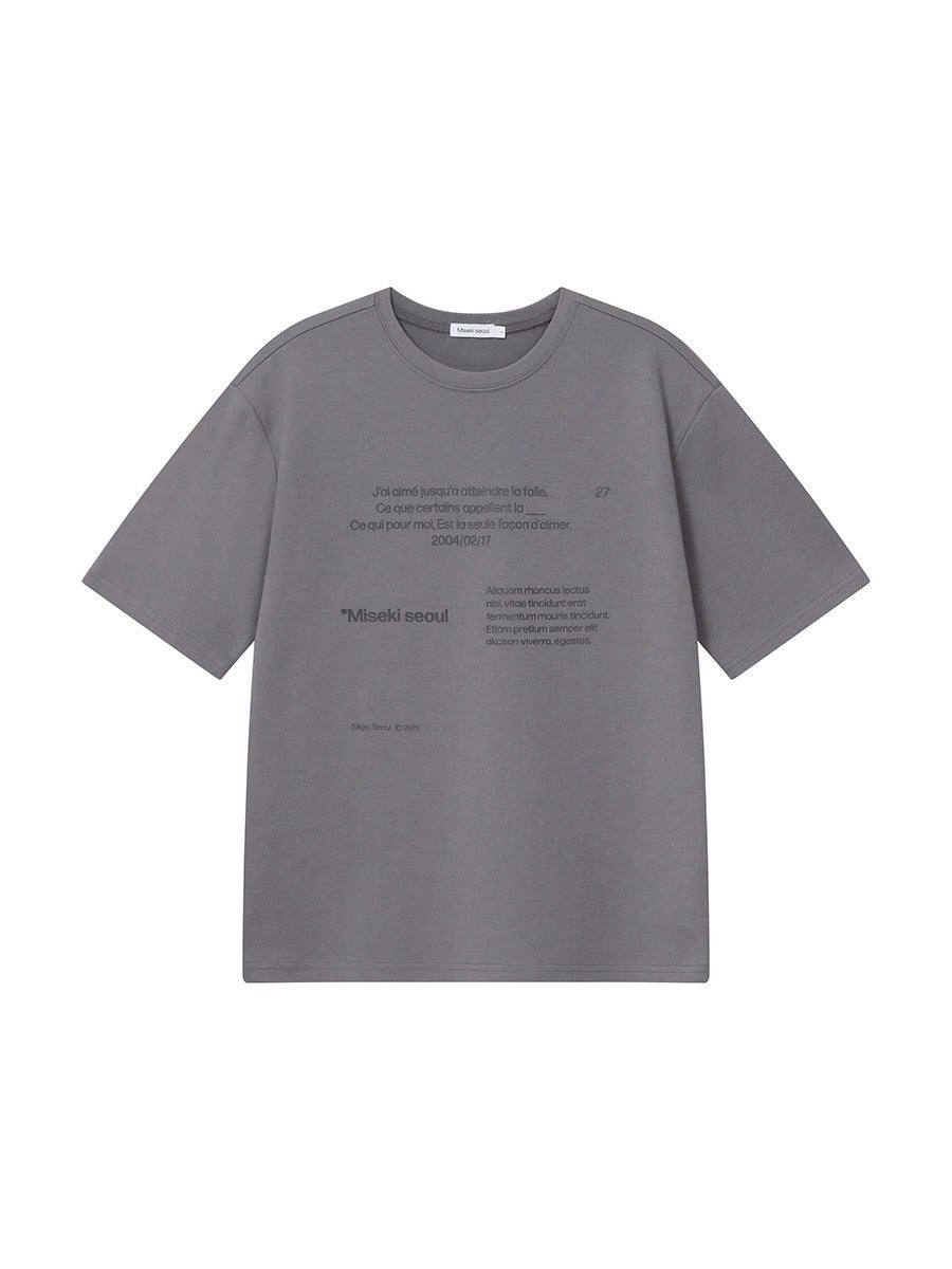 【Miseki seoul】Miseki typography short sleeves