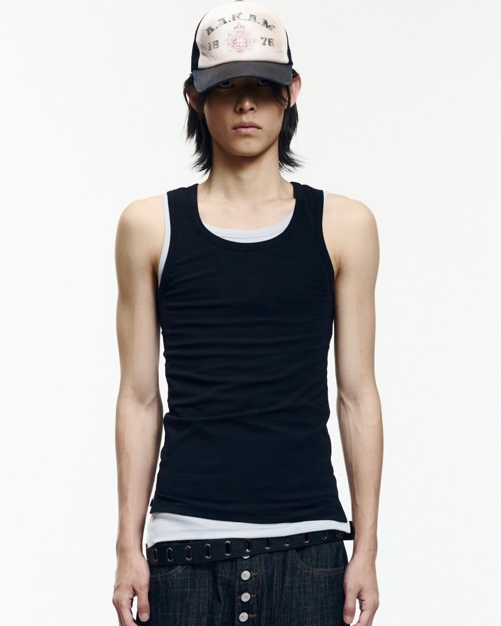 【AAKAM】2-Piece Layered Sleeveless