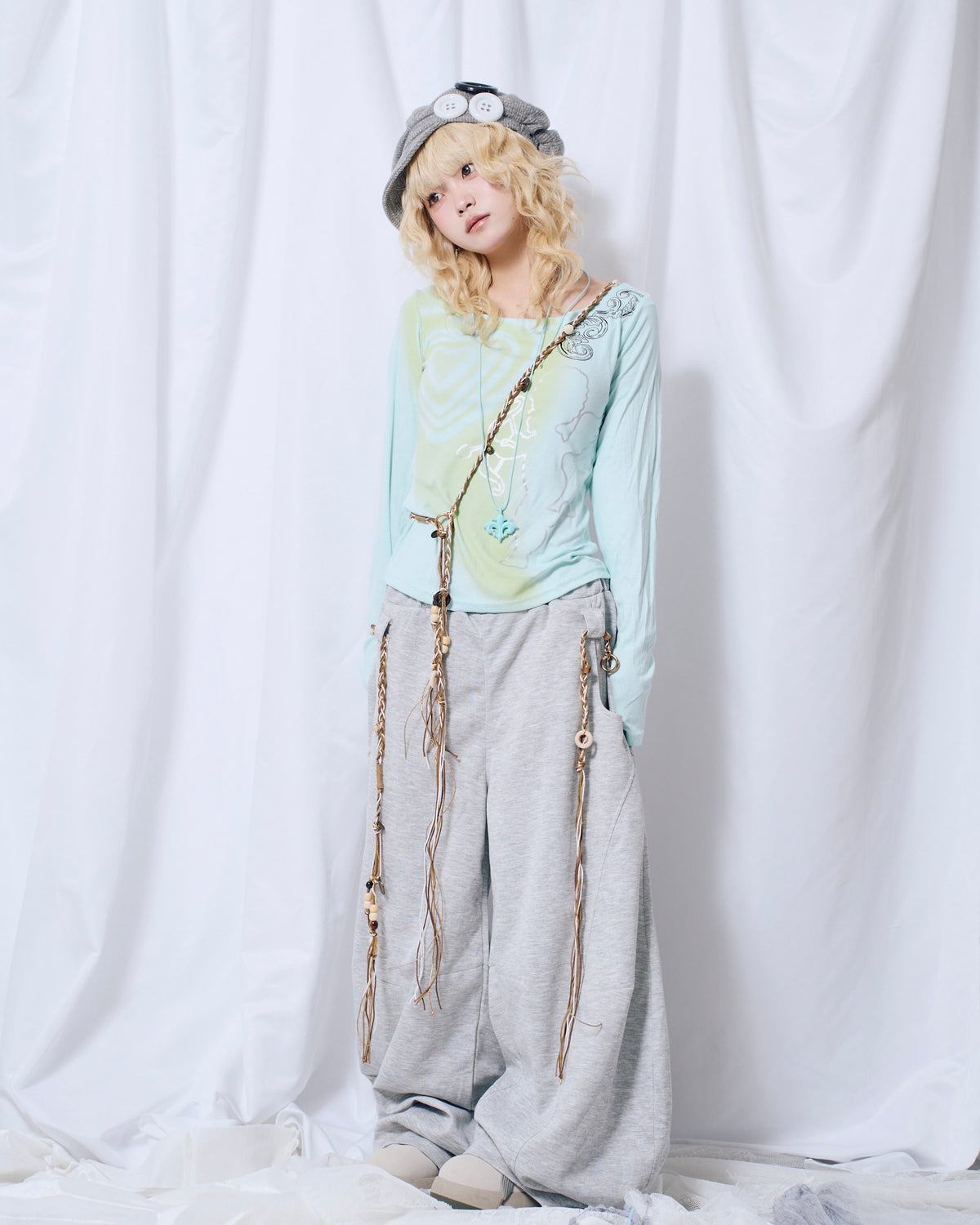 9/25 20:00 発売【Nerd out XU】nomad rope sweat pants