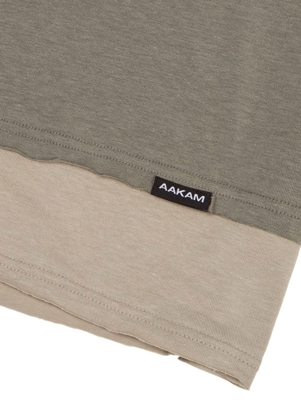 【AAKAM】Contrast Layered Long Sleeve