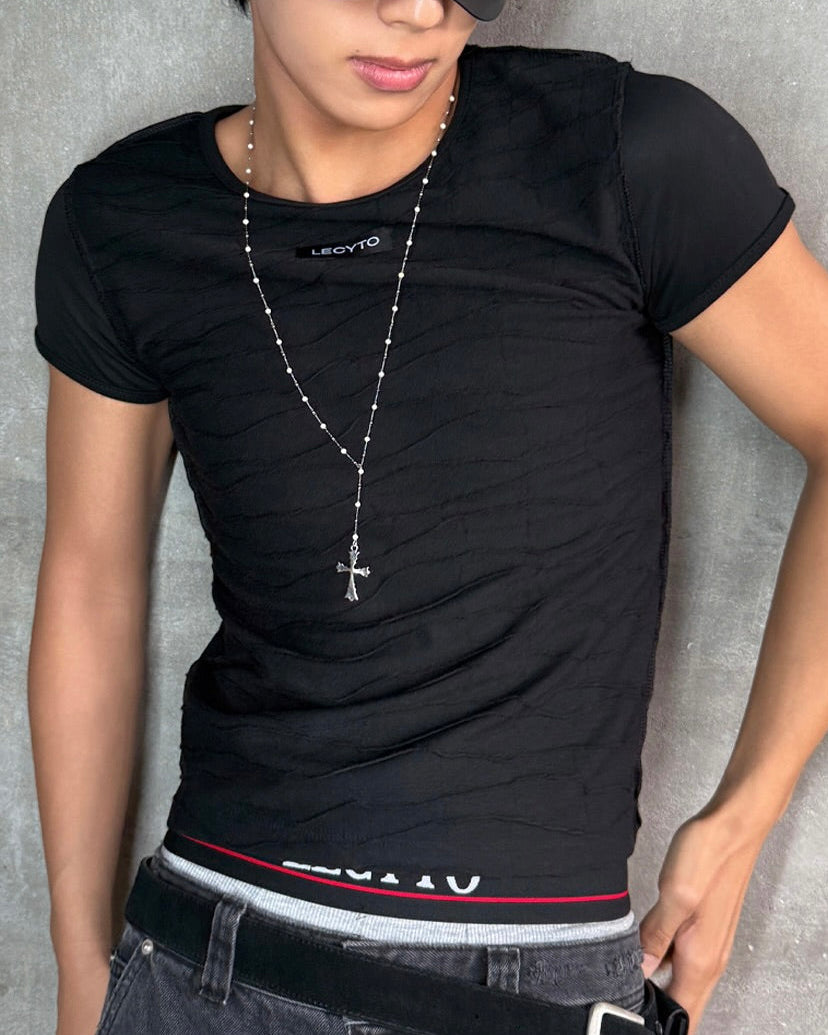 【LECYTO】Wave Relief T-Shirt