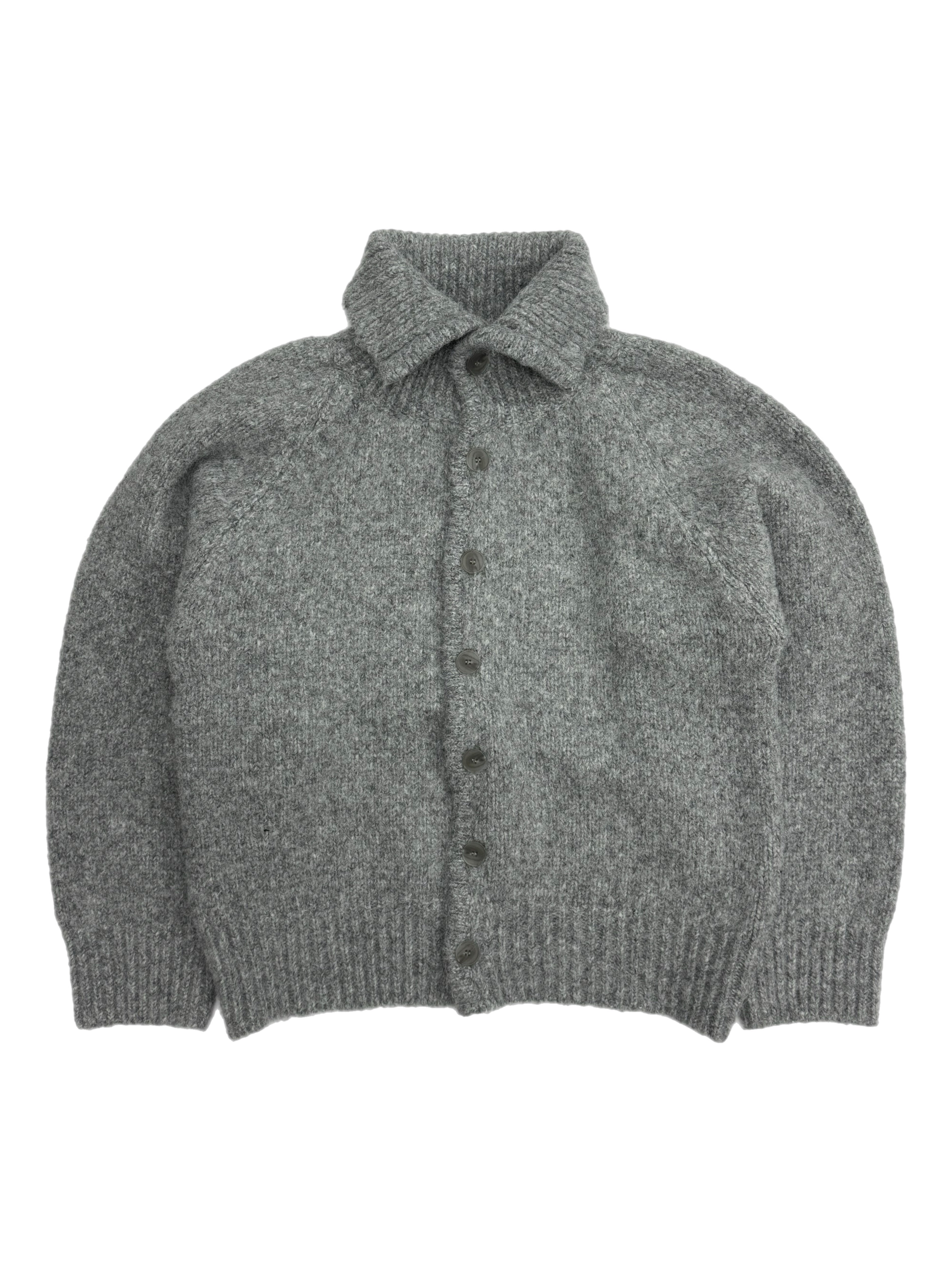 受注制【Chikashitsu +】high neck wool knit cardigan / 【チカシツプラス】ハイネックウールニットカーディガン (3color)
