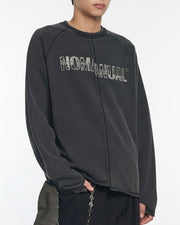 【NOMANUAL】RAW SPLIT LONG SLEEVE TEE