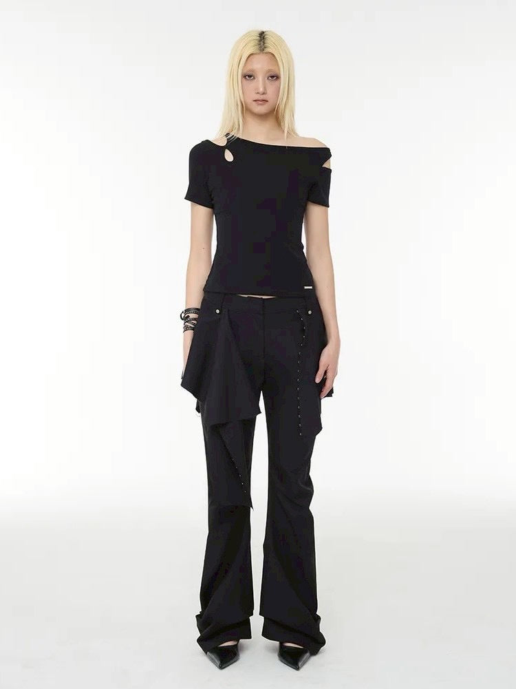 【ROCK CAKE】Shoulder Cutout Top