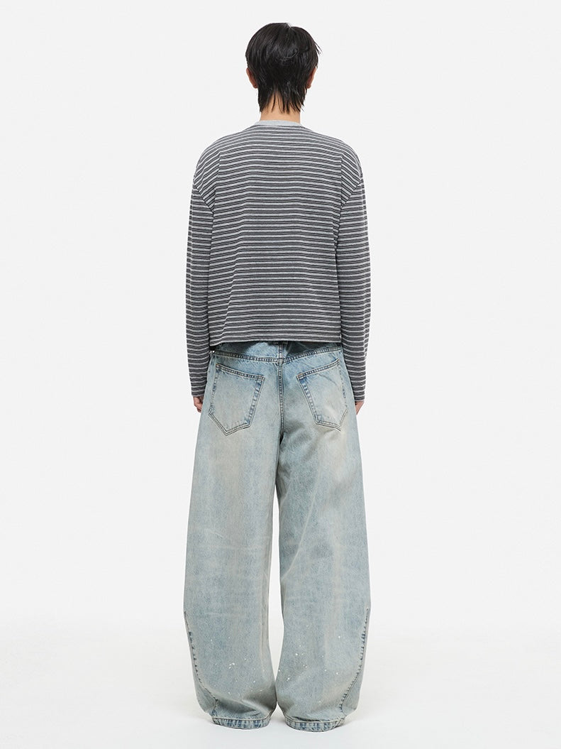 【DNSR】Painting Curved Denim Pants