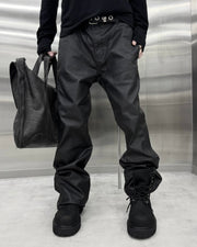 受注制【nmtc+】Coated bootcut washing pants