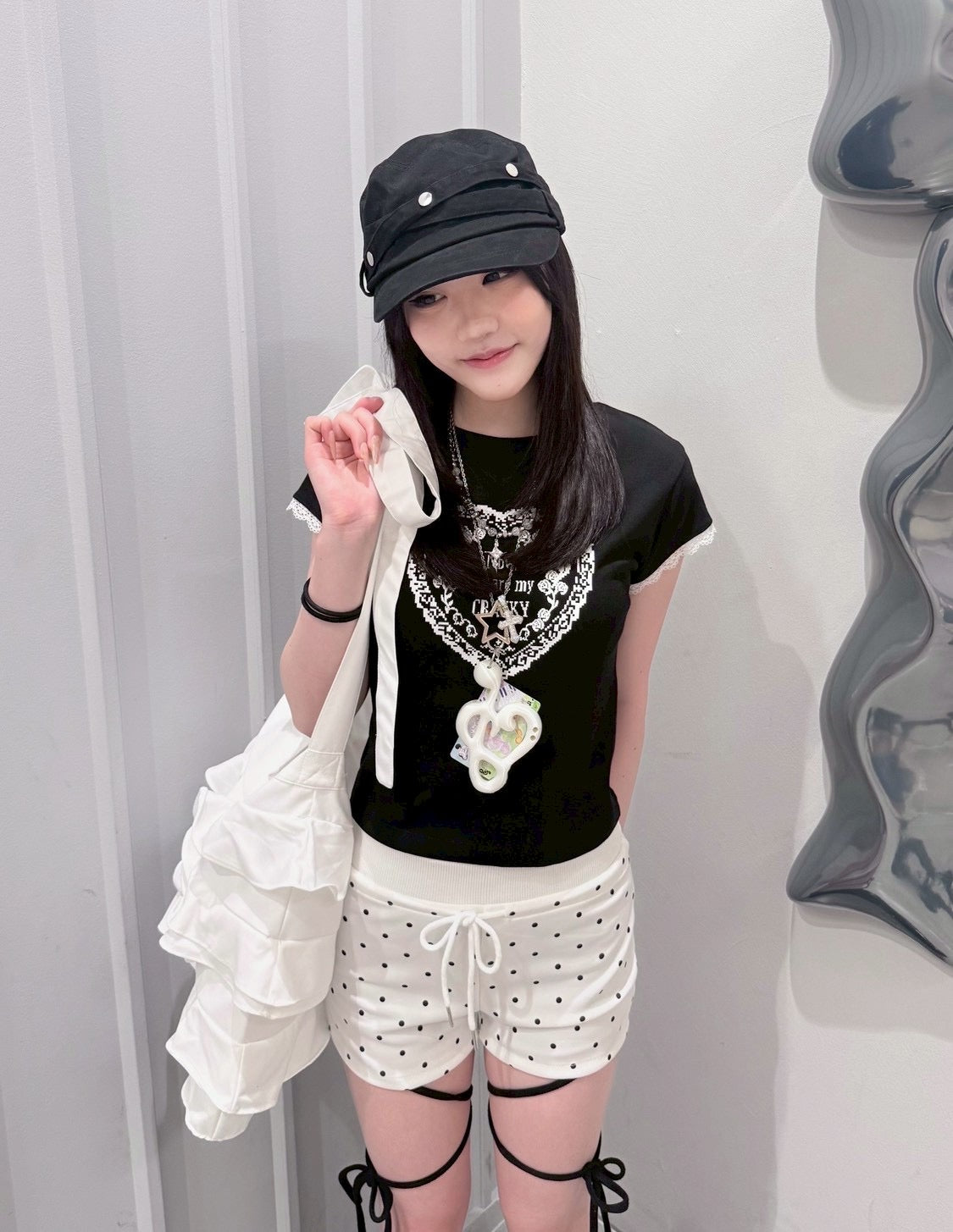 7/4 20:00発売 受注制【nmtc+】Polka Dot Banding Short Pants (3color)