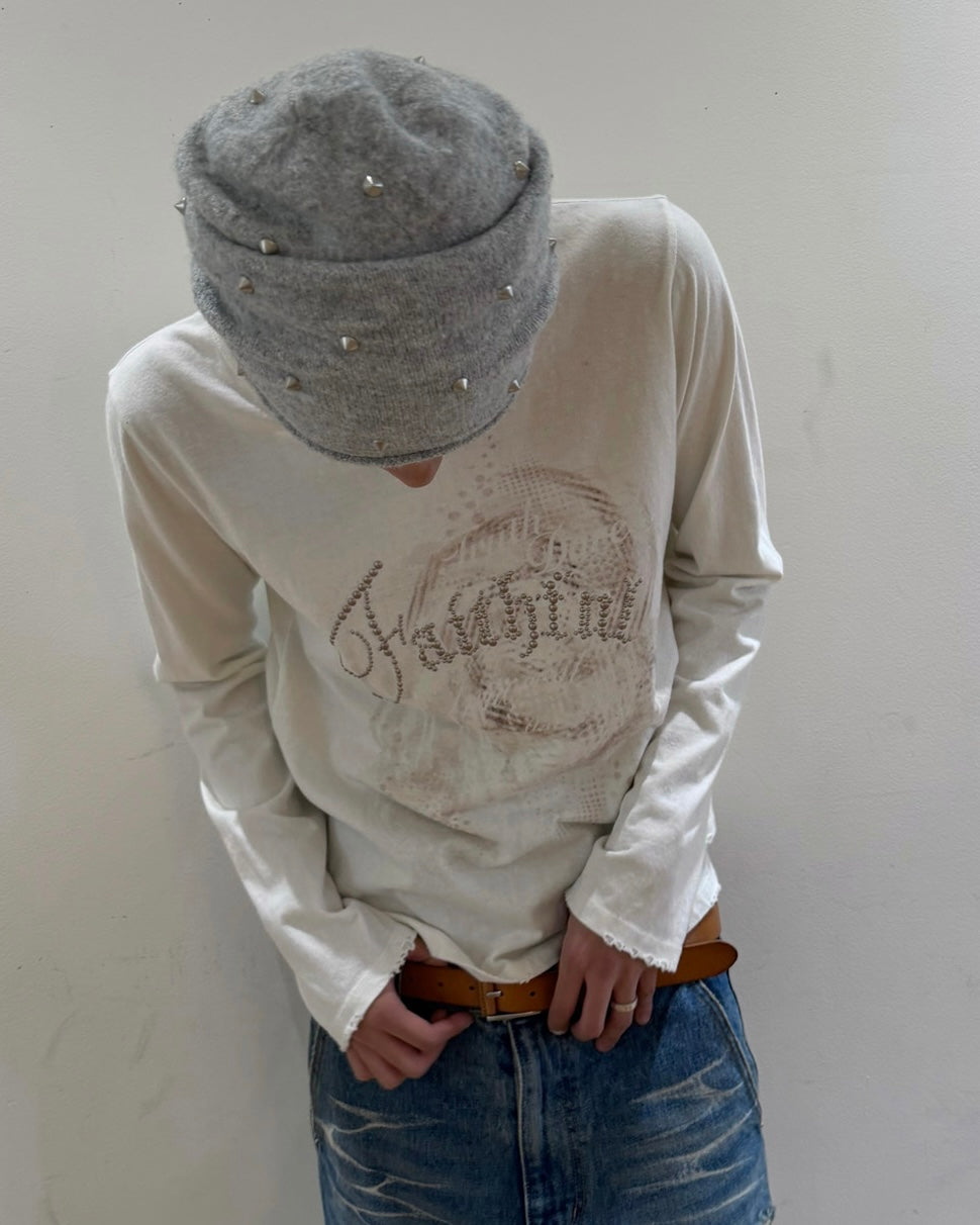 【LECYTO】Spike Studded Knit Beanie