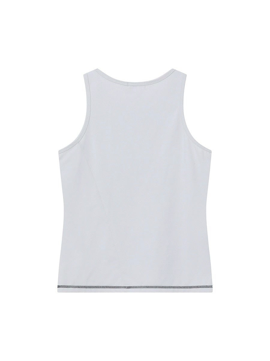 【Miseki seoul】Pocket pointed sleeveless