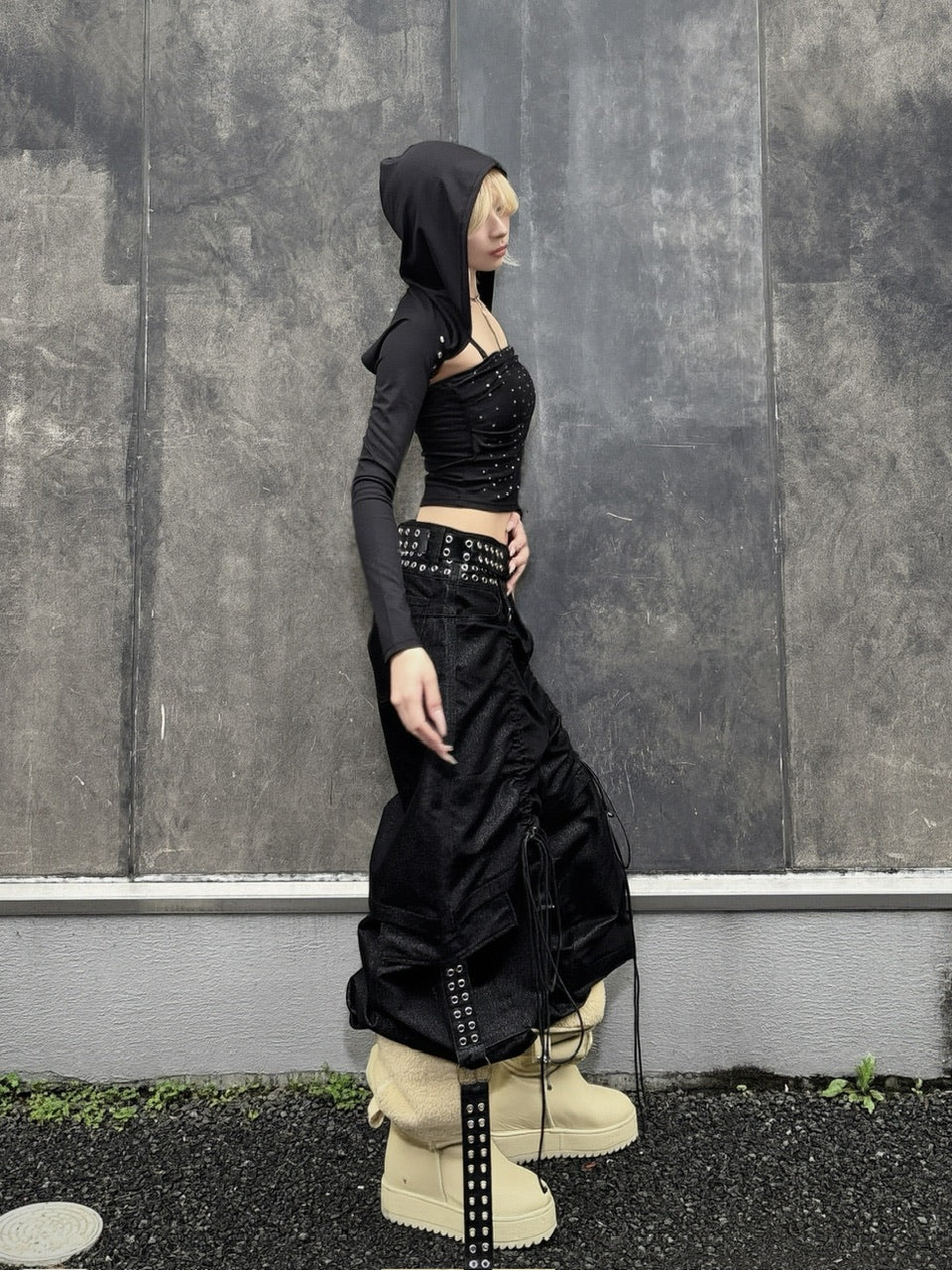 国際配送【Never mind the XU】rhinestone tubetop