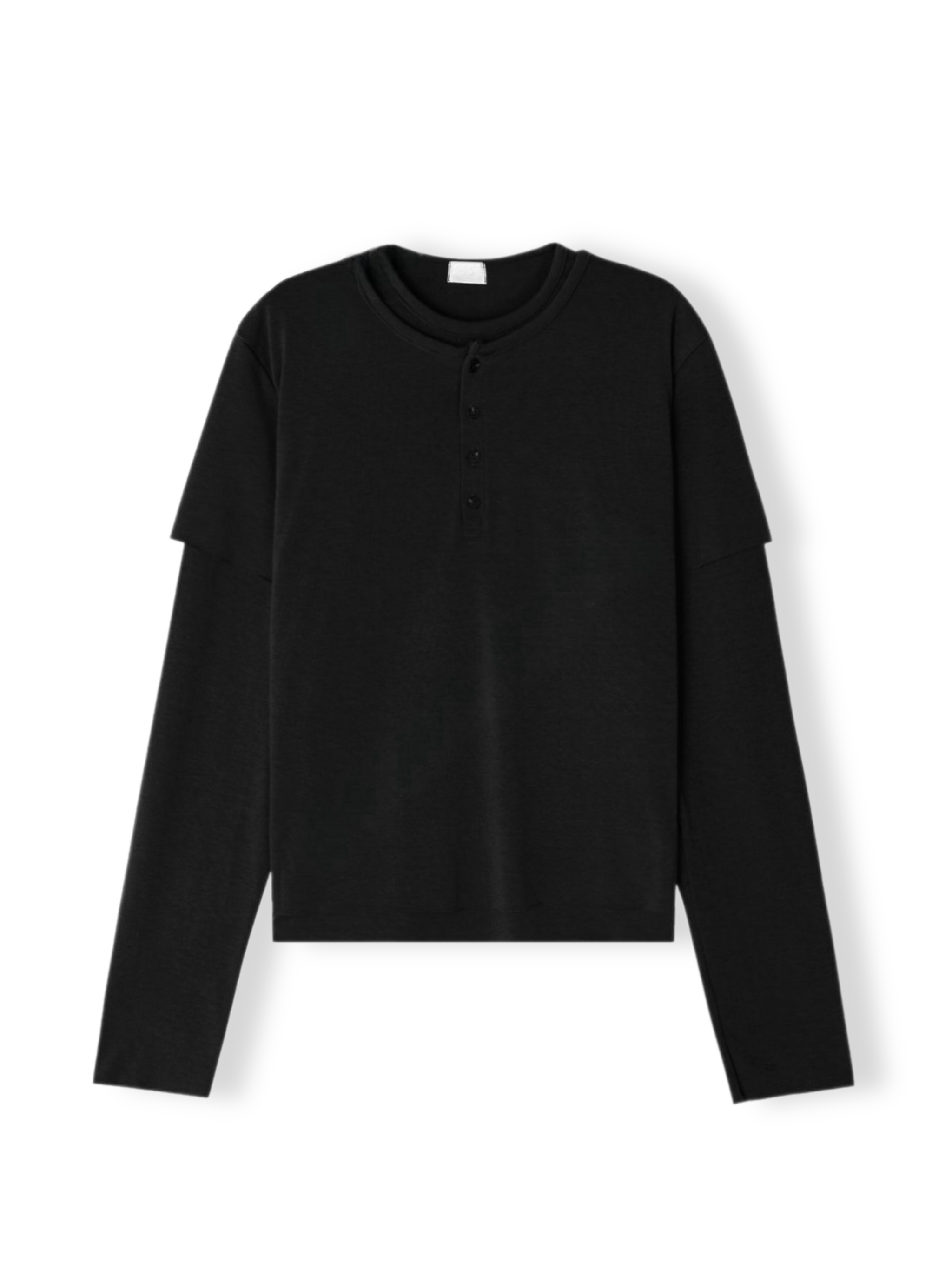 大阪店WEB限定受注制【Chikashitsu +】double layer henry long sleeve (3color)