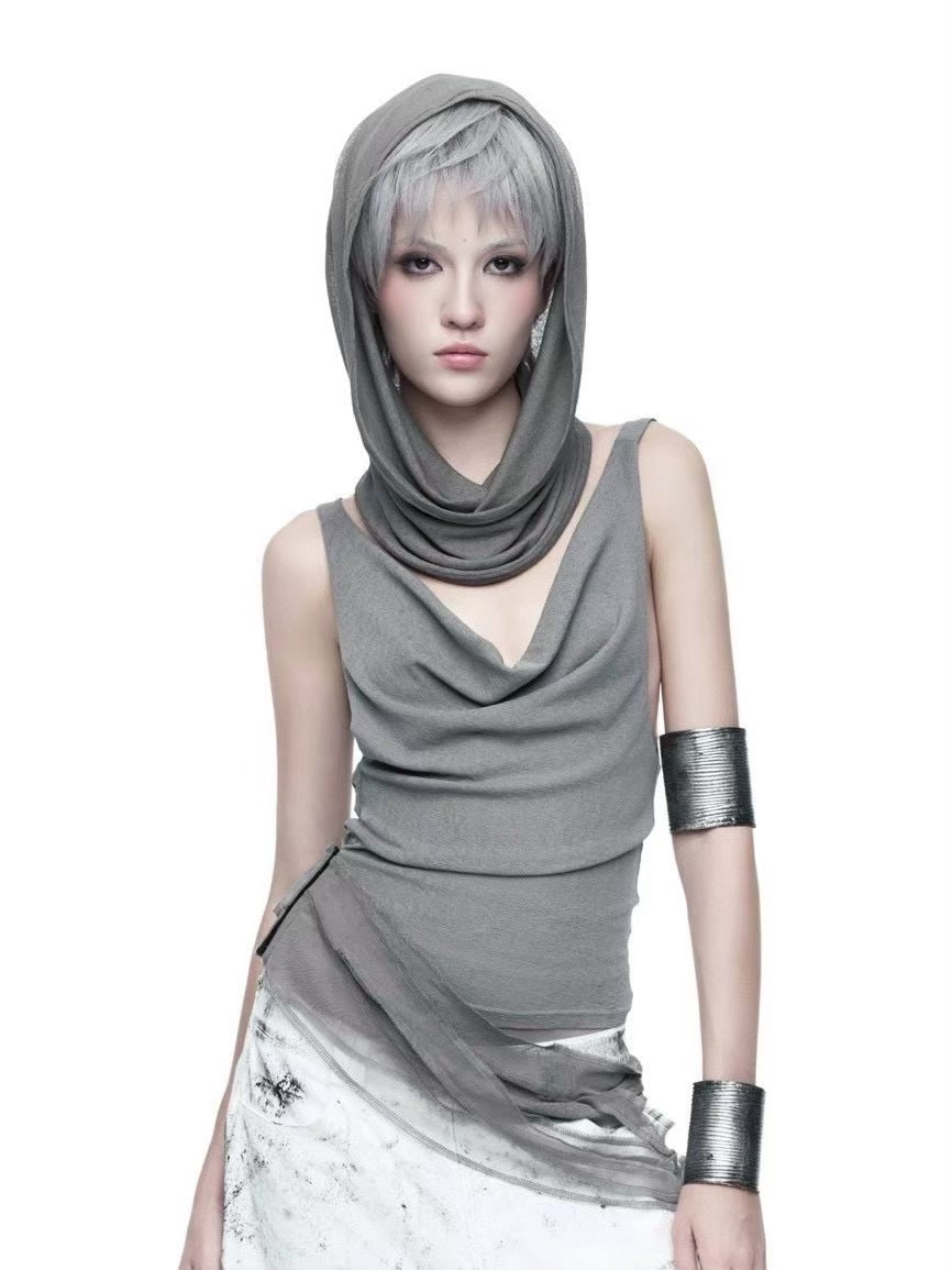 【EYE OF THE STORM】ASHEN HOOD TANK TOP