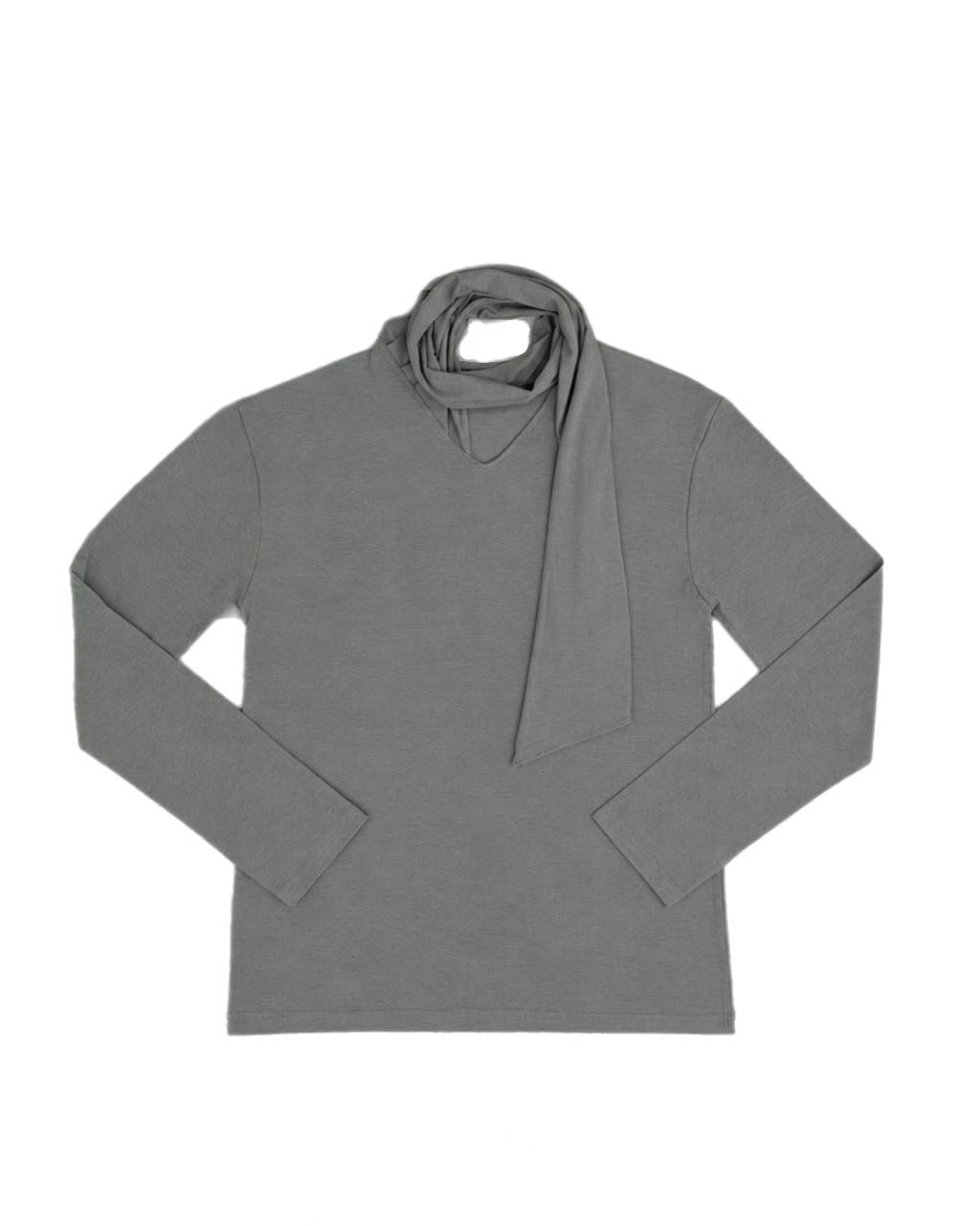 受注制【nmtc+】Draped Scarf Neck Top (2color)