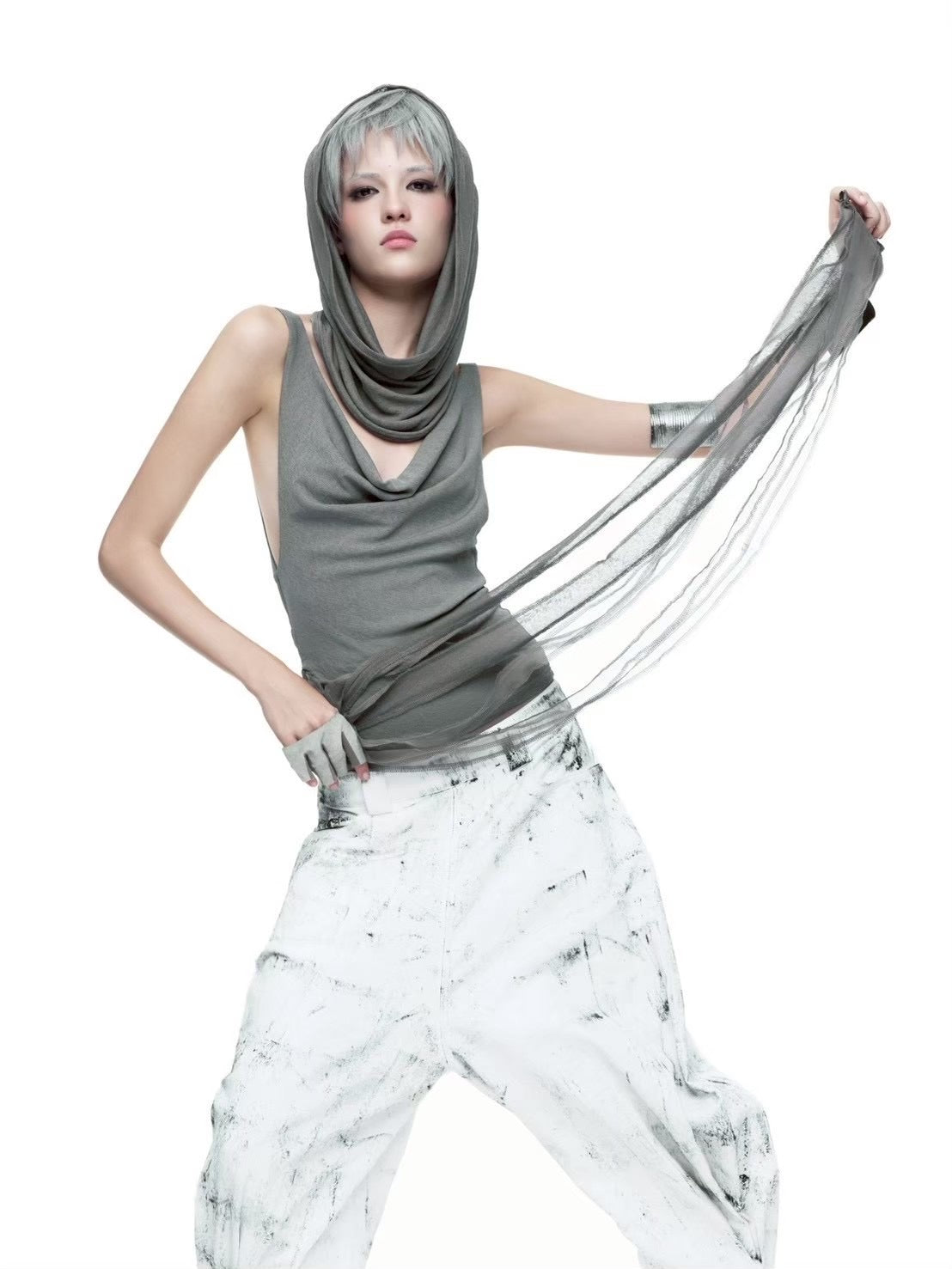【EYE OF THE STORM】ASHEN HOOD TANK TOP