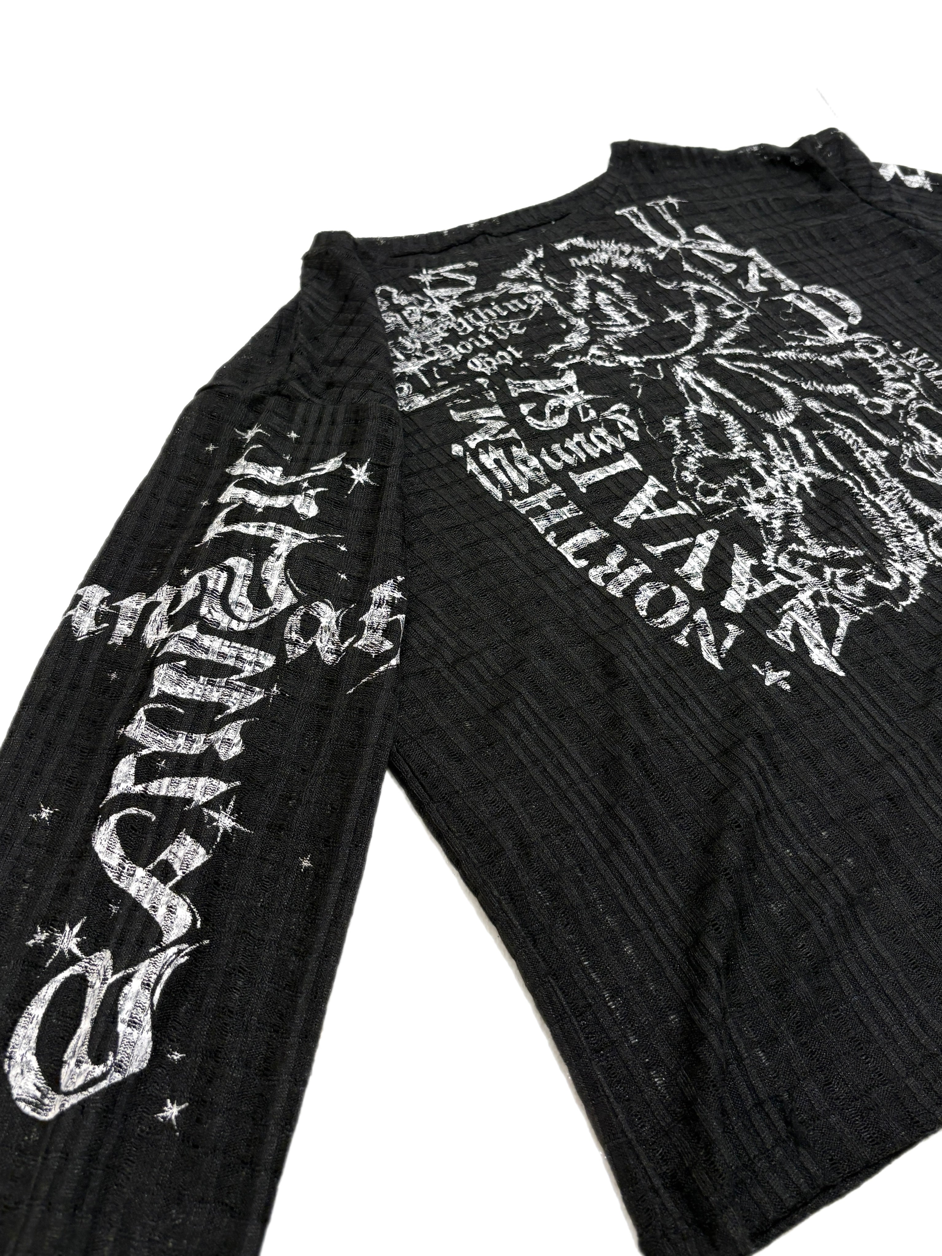 【BABY09】lettering see-through tops (2color)