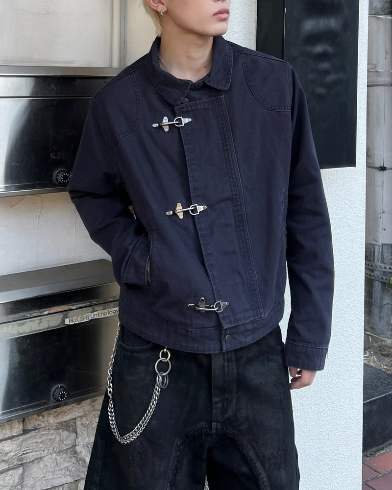 大阪店WEB限定受注制【Chikashitsu +】design hook cropped jacket (3color)