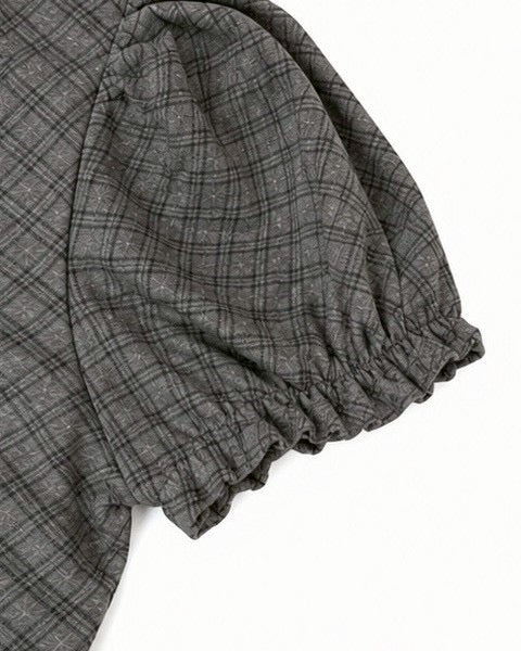 受注制【nmtc+】French Ribbon Check Top (2color)