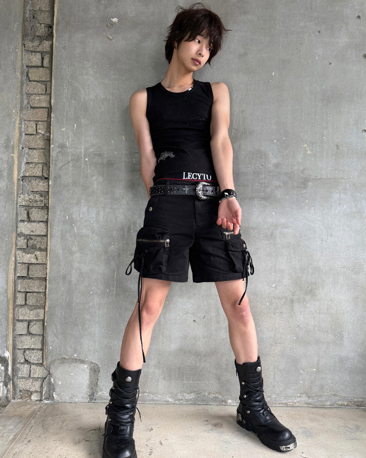 【LECYTO】Glitter Rib Sleeveless